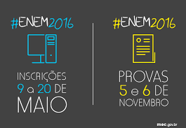 Primeiro de provas: Gabarito Enem 2016